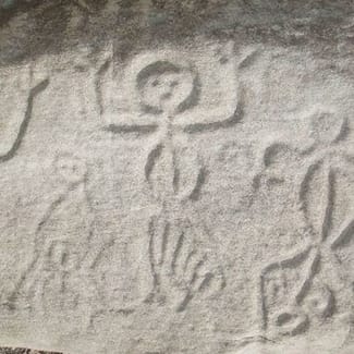 Petroglyphs closeup