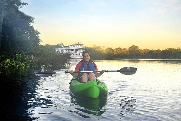 Tucano's 7-Day Cruise Itinerary Day One - Kayaking in the Amazon Rainforest.